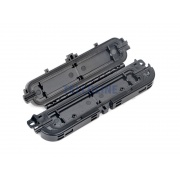 Mini-Mufa do kabli drop 1-2F, na adapter SC simplex/LC duplex, IP68, czarna 